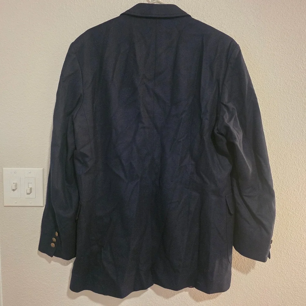 Pendleton Blazer‎ Men's 44L 100% Pure Virgin Wool Jacket Navy Blue Gold Buttons